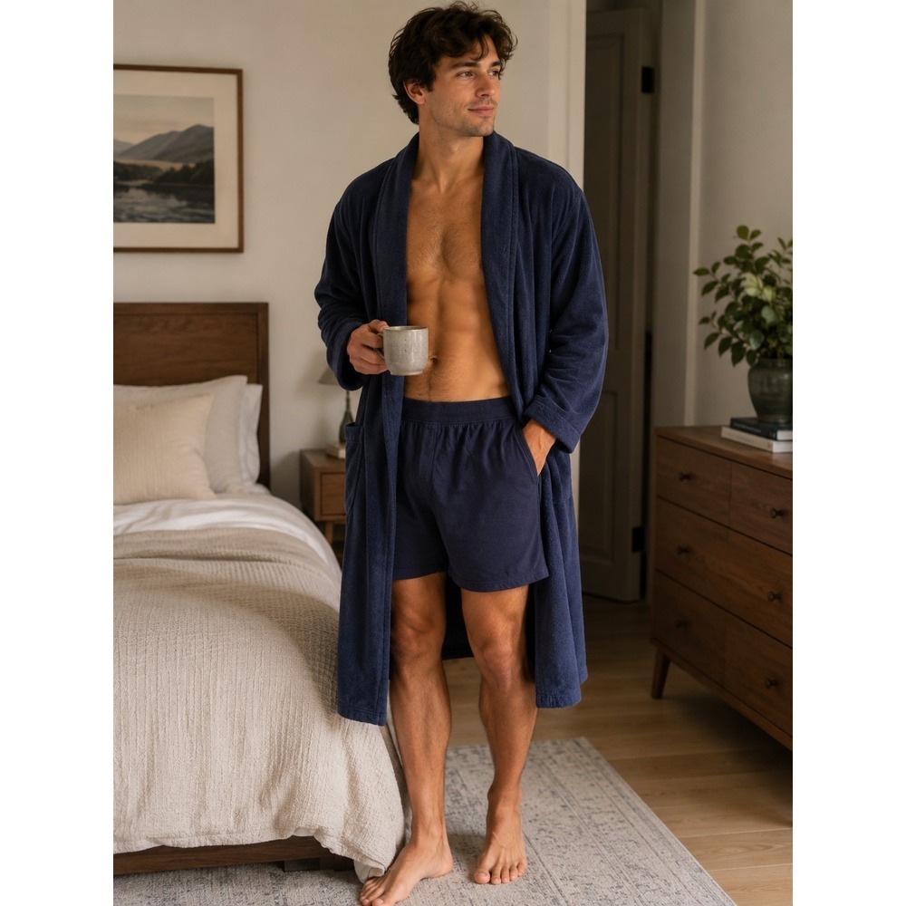 DudeShorts By Dude Robe Comfy Pajama‎ Shorts Navy L/XL